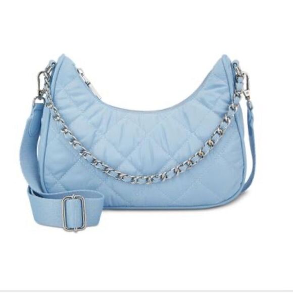 NWT INC INTERNATIONAL CONCEPTS Nylon Chilsea Crossbody light blue - Picture 1 of 1